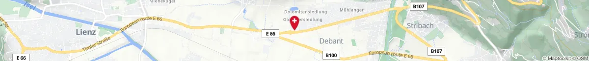 Kartendarstellung des Standorts für Sonnenapotheke in 9990 Nußdorf-Debant
